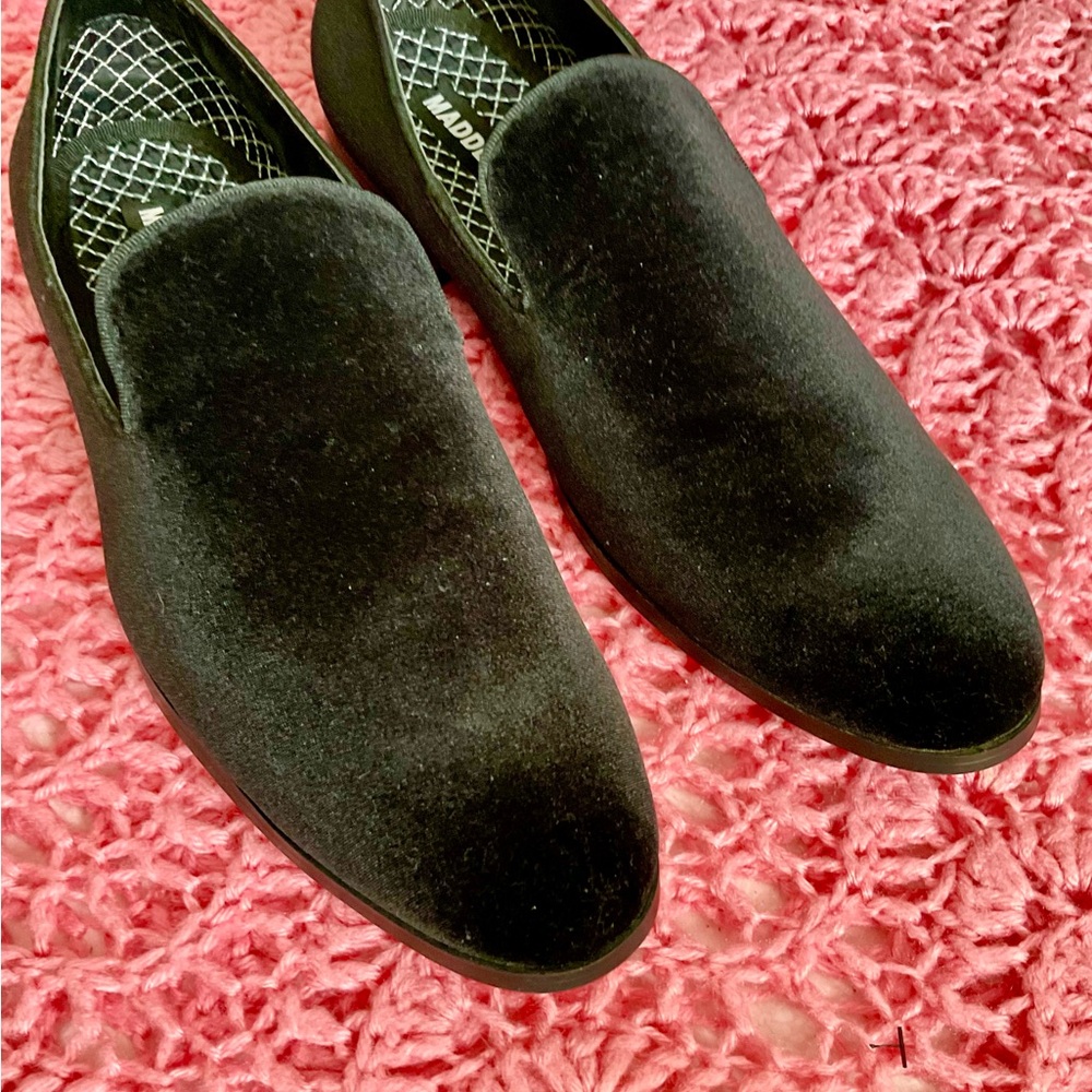 Steve Madden Black Velvet Men's Loafers